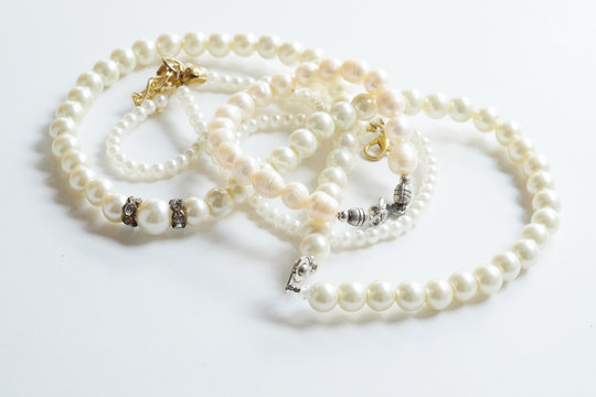 pearl Jewelry on white background