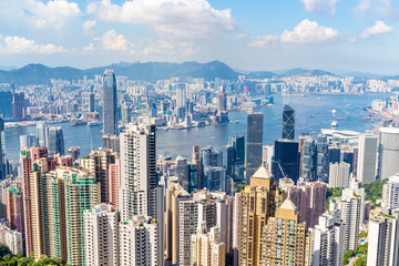 Fototapeta na wymiar Downtown of Hong Kong city