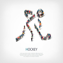 people sports hockey vector