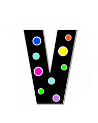 Alphabet Children Decorating Just Letters V