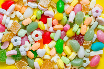 bunch of multi-colored candy