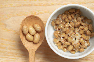 Soy beans and natto  - 114914224