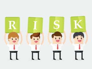 teamwork of businessman spread risk. business diversify investment