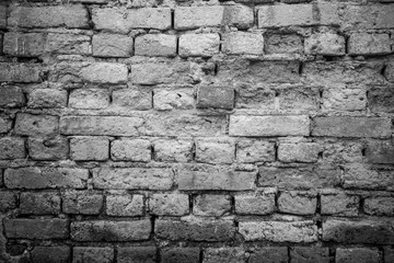 Background of old vintage dirty brick wall texture, Old room bri
