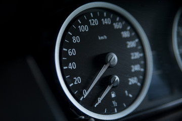 Classic speedometer of car