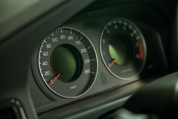 Classic speedometer of car