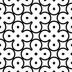 Design seamless monochrome flower pattern