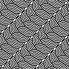 Design seamless monochrome interlaced pattern