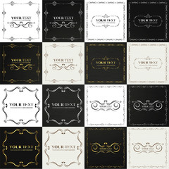 Set of frame template 16 item