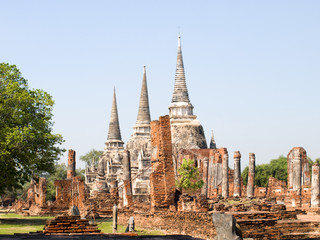 Fototapeta premium Wat Phra Si Sanphet temple in Ayutthaya, Thailand, Asia