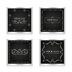 Set of frame template silver