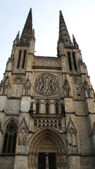 Fototapeta na wymiar Bordeaux city, gothic cathedral in France