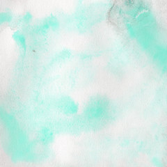 illustration depicting the vague texture background mint and light blue color. watercolor, wet...