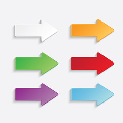 vector color arrows set