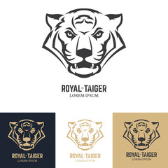 Logo template with tiger head.