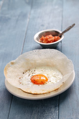 sri lankan egg hopper, bittara aappa