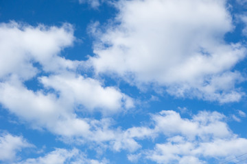 white clouds on a blue sky