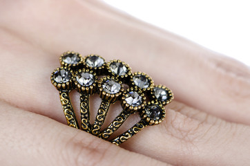 Jewellery ring worn on the finger