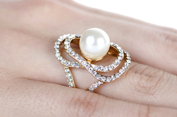 Jewellery ring worn on the finger