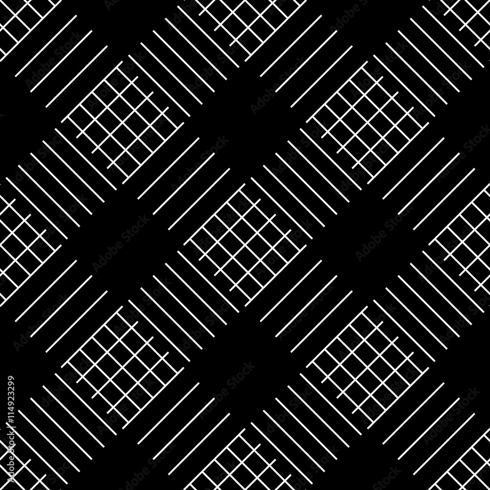 Aufkleber seamlessly repeatable geometric pattern - abstract monochrome ba