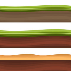 Obraz premium Layers of grass with Underground