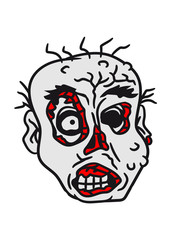 face head evil disgusting monster horror halloween zombie design