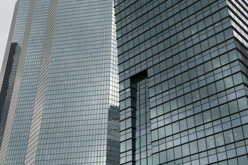 Fototapeta na wymiar Modern office buildings from steel and glass