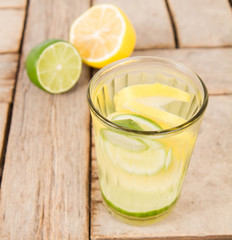 Lemonade with lemon and lime