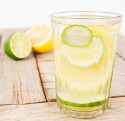 Lemonade with lemon and lime