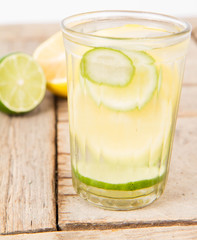 Lemonade with lemon and lime