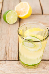 Lemonade with lemon and lime