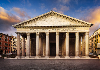 Pantheon at night, Rome, Italy