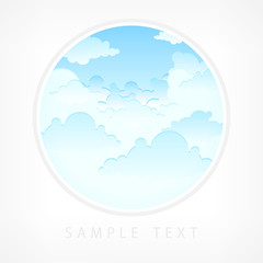 Blue sky in round