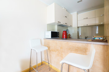 Interior of a guest house kitchen