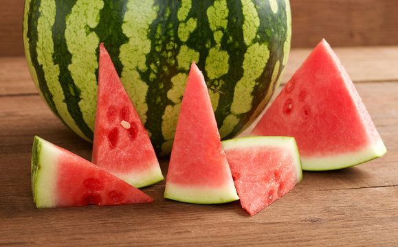 water melon on a wooden background