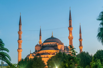 Famous mosque in turkish city of Istanbul