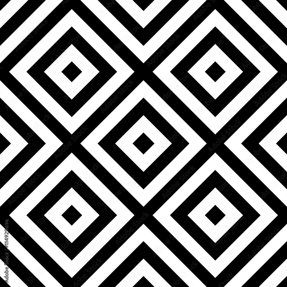 Poster repeatable geometric pattern. abstract monochrome angular backgr
