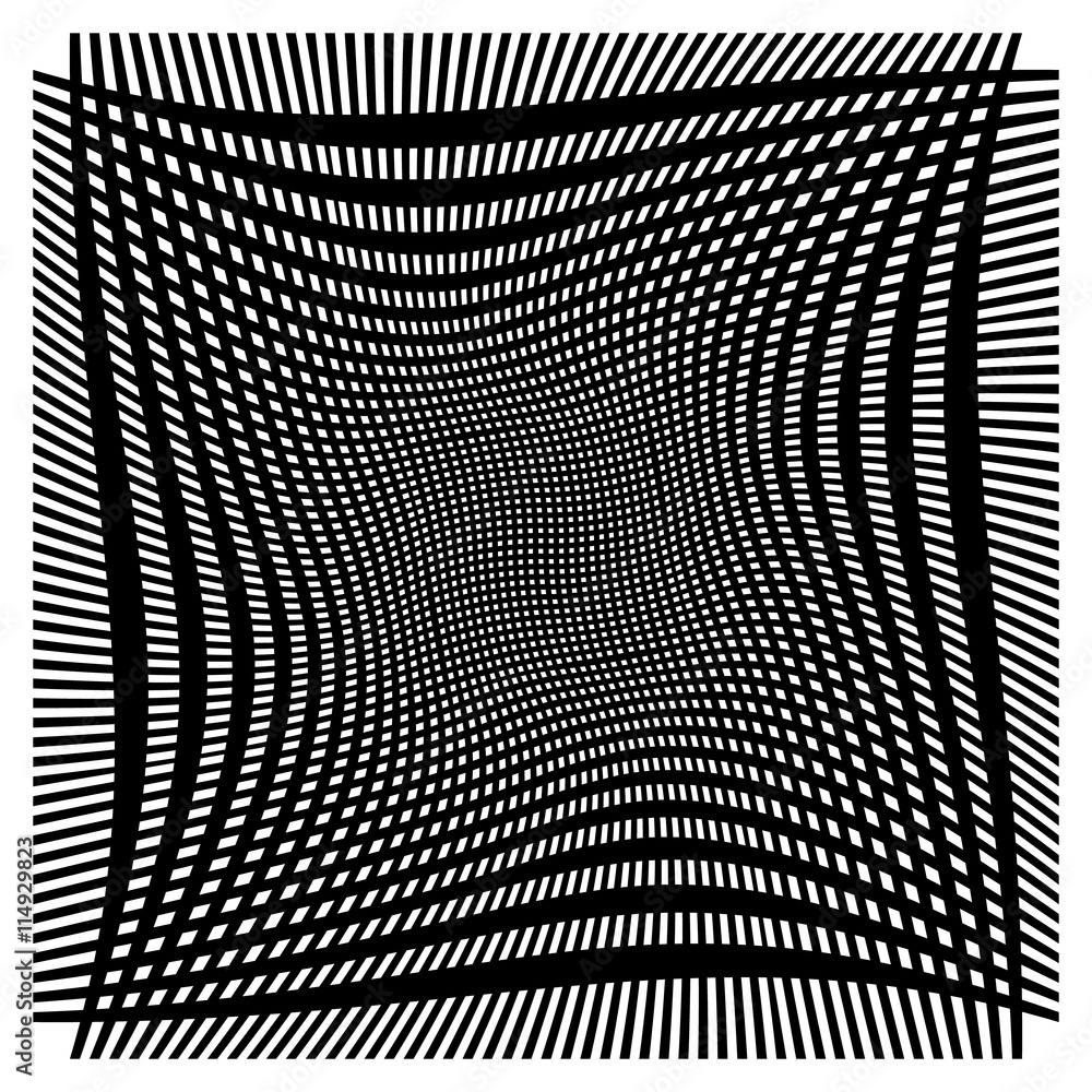 Poster grid, mesh with deformation, warp effect - set of two layers of