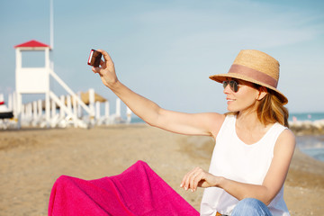 Selfie on the beach