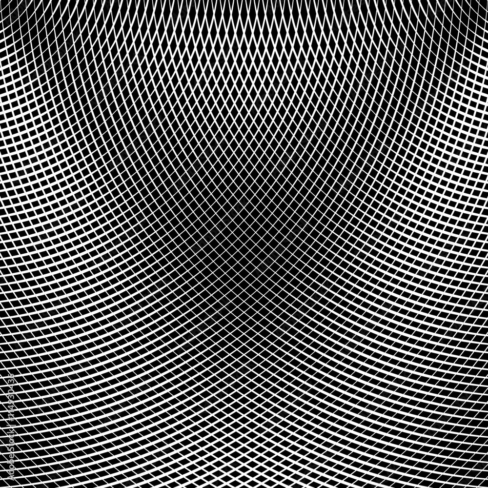 Leinwandbilder grid, mesh of lines with dynamic distortion effect. geometric pa