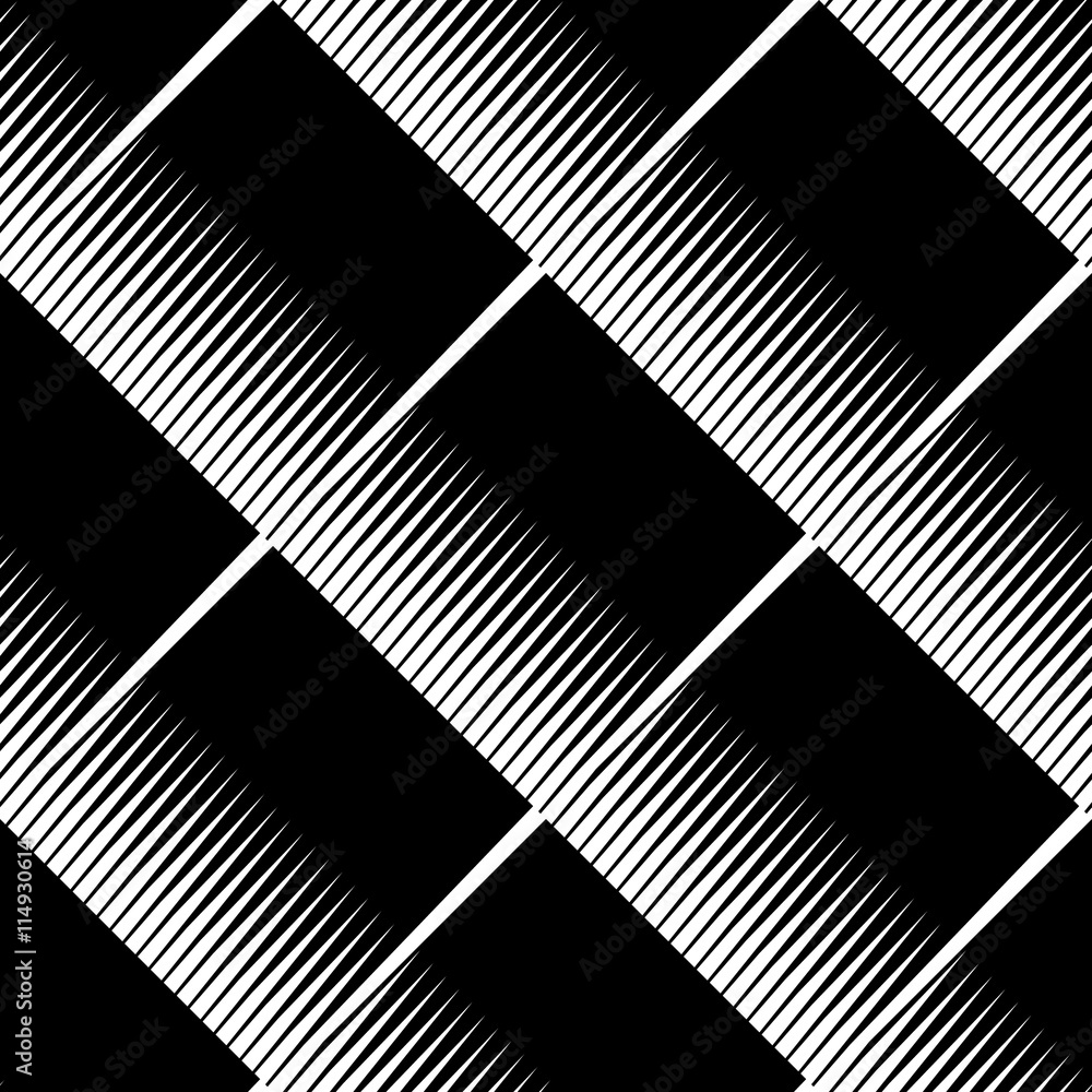Aufkleber seamlessly repeatable geometric pattern - abstract monochrome ba