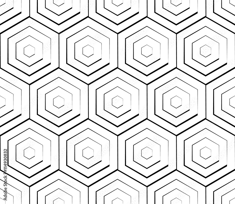 Aufkleber cellular geometric pattern, seamlessly repeatable. abstract mono