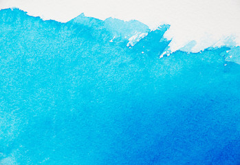 Naklejka na ściany i meble Abstract blue watercolor background