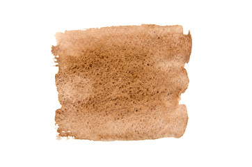Brown paint strokes on paper