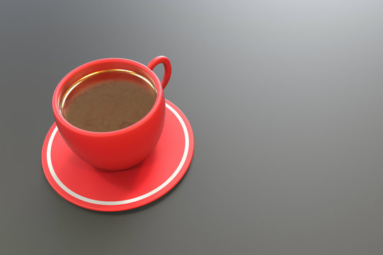 Coffee Red cup Espresso on background
