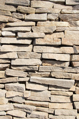 Wall made of sandstone slabs
