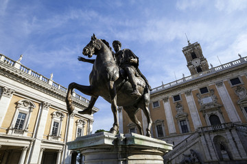 Fototapeta premium Roma: Statua di Marco Aurelio al Campidoglio