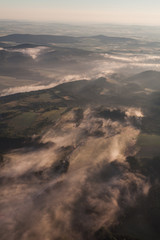 aerial view of the morning landscape