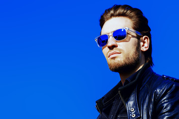 guy in leather jacket