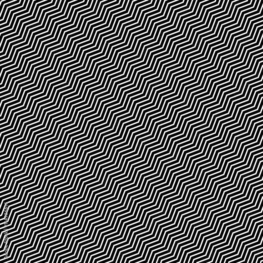 Aufkleber wavy diagonal parallel lines. seamless, repeatable monochrome pa